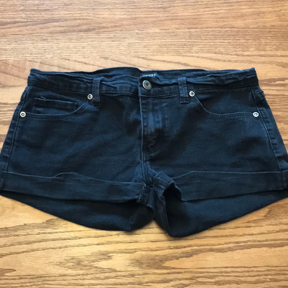 Black Jean Shorts